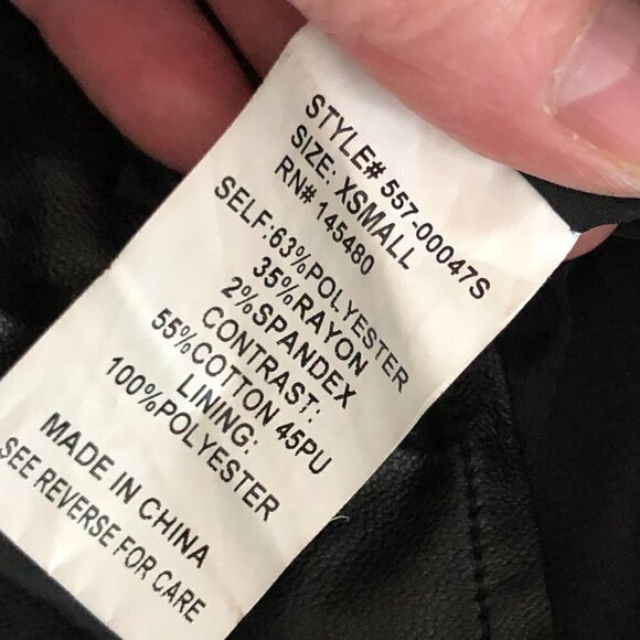 Movint Mini Faux Leather Trim Skirt - Dark Academia Prep School - Picture 9 of 10